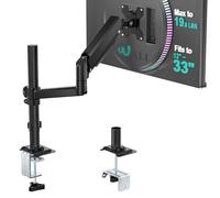 WALI Support Ecran PC Bras Unique pour Moniteurs de 17 à 32 Pouces, Support de Moniteur, Pivot, Rotation, capacité de Poids de 9kg (GSDM001), Noir