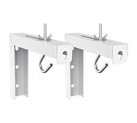 WALI Support pour écran de projecteur, Support Mural en L, Extension réglable de 6 Pouces avec kit de Crochets, positionnement de l'écran de projecteur supportant jusqu'à 66 Livres (PSM001-W), Blanc