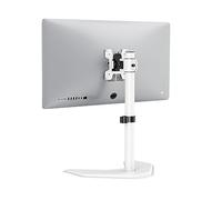 WALI Support pour écran Simple, Support de Bureau autoportant avec VESA 75 à 100, Support entièrement réglable pour Un écran jusqu'à 32 Pouces (MF001-W), Blanc