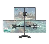 WALI Support Triple Moniteur, Support de Bureau à Trois moniteurs entièrement réglable, Convient à 3 écrans jusqu'à 27 Pouces, capacité de Poids de 22 LB par Bras (MF003S), Noir