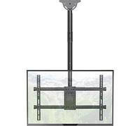 WALI Support TV Plafond Réglable en Hauteur, Support TV pour LED, LCD, OLED 4K de 37 à 70 Pouces, Support Plafond pour TV à Mouvement Complet, Charge jusqu'à 50 kg, Max 600 x 400 mm (CM3770), Noir