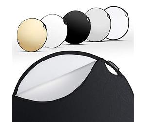 walimex 5en1 Kit de réflecteurs Pliables, 80cm avec poignées