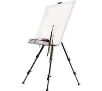 Walimex – Chevalet d'atelier Pro L 50–165 cm aluminium, capacité env. 6 kg, support pinceaux, sac