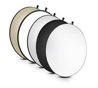 Walimex pro Réflecteur Pliable 5 en 1 Wavy Comfort Ø 107 cm, Set de 4 Couleurs et diffuseur, réflecteur Pop-up Rond, Compact et léger, avec Deux poignées Confortables, Sac Inclus, pour Studio et