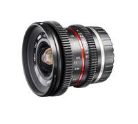 Walimex Pro Objectif grand-angle 12 mm 1:2,2 VCSC compatible avec Sony E - avec revêtement Nano, mise au point manuelle