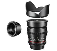 Walimex Pro 24mm 1: 1.5 lentille CSCV photo et vidéo ( filtre 77mm Lens Hood, pignon, iris variables et mise au point) pour Nikon 1 ure de lentille noir