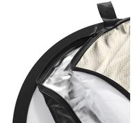 Walimex pro 5-en-1 réflecteur pliable – 150 x 200 x 2 cm – ovale – Or ondulé argent blanc noir diffuseur avec sac de transport – Réflecteur photo pliable Photographie de produit Portrait