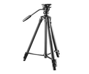 Walimex Pro Advanced 173 SH Trépied vidéo léger et Stable avec tête Fluide, Hauteur 173 cm, Sac de Transport et Support pour Smartphone, idéal pour Filmer avec Appareil Photo Reflex numérique et