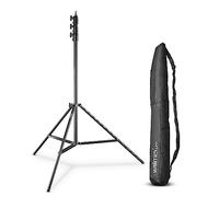 Walimex pro AIR 355 pied de lampe - avec suspension pneumatique, hauteur maximale 355 cm, capacité de charge de 8 kg, très haut et stable, aluminium, pour studio de photographie extérieur, noir