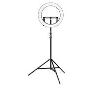 Walimex pro Anneau LED dimmable 32W avec trépied Lampe annulaire avec secteurs individuels Lumière Bi-Color 500 pour caméra & Selfies Accessoires + Sac Inclus Compatible trépieds