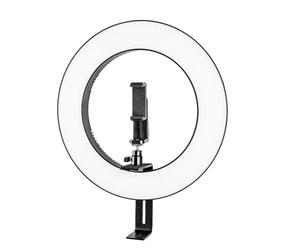 Walimex pro Anneau Lumineux LED à intensité Variable 23 W I Lampe annulaire avec secteurs commutables Individuellement I 380 Bi Color Lampe pour Appareil Photo et Selfie I avec Accessoires pour