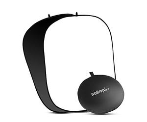 Walimex Pro Arrière-Plan Pliable 2 en1 Dimensions 150x200 cm, Noir/Blanc (INCL. Sac de Transport, pour intérieur et extérieur)