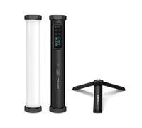 Walimex pro Bâton Lumineux Small M10, Lampe vidéo Bicolore, Spectre Complet RVB, Lampe vidéo magnétique, Lampe de Studio avec 9 Effets