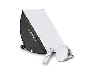 Walimex Pro Boîte à lumière 40 x 60 cm 60 W Bi Color LED Puissante lumière Continue avec diffuseur et télécommande Température de Couleur 3000-6000K pour Photos et vidéos Professionnelles Inclinable