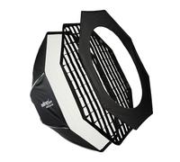 Walimex pro Boîte à lumière octogonale pour Studio 120 cm, Rotation à 360°, Montage Facile, avec Grille, Masque, Adaptateur Bowens et Sac de Transport, idéale pour Les Portraits et Les Prises de Vue