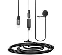 Walimex pro Boya M2 Micro-cravate pour iOS – Micro lavalier performant, gamme 50Hz-20kHz pour appareils iOS, câble Lightning inclus