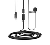 Walimex pro Boya M2 Microphone pour iOS - Petit Microphone Cravate Puissant 50 Hz - 20 kHz pour appareils iOS, câble Adaptateur Lightning également pour la numérisation