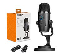 Walimex pro BOYA PM500 Microphone de Table USB idéal pour Les enregistrements vocaux et spatiaux I Microphone à condensateur pour Home Studio, Podcast, Streaming, vidéoconférence et Musique I avec