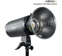 Walimex pro Campaigner 400 HS - 350 x 130 x 130 mm - Flash de studio 400 Ws, récepteur 2,4 GHz, recharge rapide, lumière LED, 16 canaux et 5 groupes, portable - matériel studio atelier photo