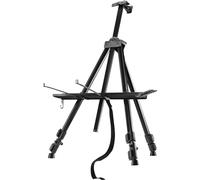 Walimex pro Chevalet de peinture L - 50-165 cm, avec support pour pinceaux, toiles jusqu'à 122 cm, aluminium, sac inclus