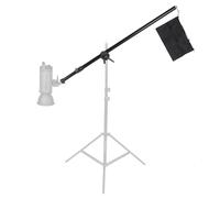 Walimex Pro Deluxe Pied Girafe Noir Extensible 120-220 cm Bras télescopique Charge 8 kg Bras Support Lampe & Micro avec Lest Flashs Studio Boîtes à lumière Boom arm Studio Photo Vidéo