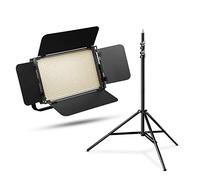 Walimex pro Eclairage LED Variable de Surface Bi-Color + Pied de Lampe I Eclairage vidéo & Photo 54W, 3200-5600K, 6300LM I Eclairage de Studio & éclairage Mobile continu I en Streaming + télécommande