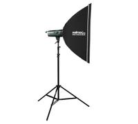 Walimex pro Emerger 400 Set Single - Flash Studio 400 WS, récepteur 2,4 GHz, Recharge Rapide, lumière LED, 16 canaux, Mobile