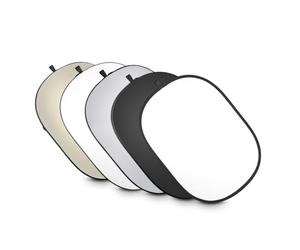 Walimex Pro Ensemble de réflecteur pliant 5-en-1 (102x168 cm) wavy or/argent/blanc/noir/transparent (incl. sac de transport)