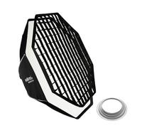 Walimex pro Essential Softbox Octagon 120 cm + Adaptateur Hensel EH, 360°, Montage Simple, avec Grille, Adaptateur Bowens et Sac de Transport, idéale pour Portraits et Photos de beauté