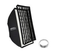 Walimex pro Essential Striplight Softbox 60 x 90 cm + adaptateur Elinchrom 15,2 cm, 360°, montage simple, avec grille, adaptateur Bo