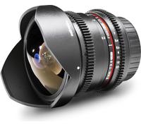 Walimex Pro Fish-Eye II 8 mm 1:3,8 VDSLR pour Canon EF-S - objectif photo et vidéo avec pare-soleil amovible, mise au point manuelle