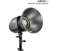 Walimex pro Flash Studio Newcomer 100 II – Flash 100 Ws, déclencheur 2,4 GHz, lumière LED, durée 1/800-1/1200s, monture Bowens, idéal pour petits studios