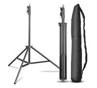 Walimex pro FT-8051 2x Trépied Éclairage 260 cm Adaptateur 3/8" Amortissement à ressort Charge 5 kg max Sacs de transport Support Flash Vidéo Ringlight Réflecteur Éclairage Streaming TikTok Nomade