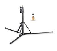 walimex Pro Pied de lampe GN-806 (hauteur de travail max. 215 cm, capacité de charge 5 kg, raccord fileté 1/4 et 3/8 pouces), noir