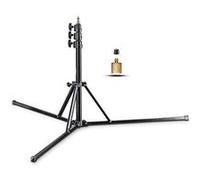 Walimex Pro GN-806 Trépied pour Lampe (Hauteur de Travail maximale de 215 cm, Charge admissible de 5 kg, raccord fileté de 1/4 et 3/8) Noir Noir G