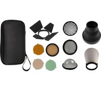 Walimex pro Kit d'accessoires Mover 200 – Ensemble de 13 modificateurs de lumière pour effets de flash personnalisés