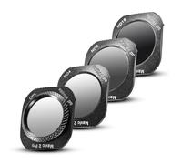 Walimex pro Kit de filtres pour Drone DJI Mavic 2 Pro - Filtre polarisant CPL, Filtre Gris ND 4, ND 8, ND 16, idéal pour Les paysages, Verre Optique, Cadre en Aluminium étanche, Noir