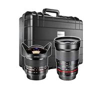 Walimex Pro Kit d'événement Nikon pour Concert et Photographie d'événement (Objectif Fish-Eye 8 mm f3,5, Objectif 35 mm f1,4 avec Puce AE)