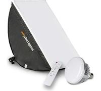 Walimex pro Kit Éclairage Softbox 45 W 40 x 60 cm Noir Inclinable à 135° 3000K à 6000K Lampe LED Bicolore Télécommande 5 m Sac Diffuseur Transport Boite à lumière Studio Photo Vidéo