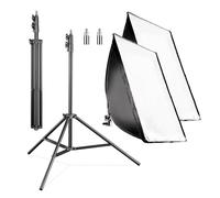 Walimex pro Kit éclairage Studio 2x Softbox 40x60cm 35W 2x Trépied FT-8051 Photo