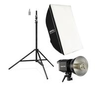 Walimex pro Kit Éclairage Studio LED 35W Softbox 60x90 Trépied 256 cm Set Photo