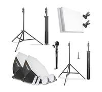 Walimex pro Kit Fond Studio Photo Softbox octogonale 45 W Trépieds Sac Vidéo