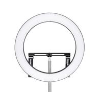 Walimex pro Lampe annulaire LED 500 Bi Color, luminosité Variable, température de Couleur réglable, Lampe annulaire LED Moderne et entièrement équipée, Ø 50 cm, Fonctionne avec Une Batterie NP-F