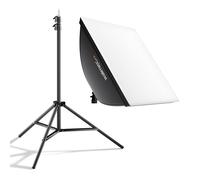 Walimex pro LED 60 W Softbox + trépied, éclairage vidéo avec trépied 68-200 cm pour panneaux LED, lampes et flashs de studio