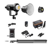 Walimex pro LED Niova Plus 120 W + trépied, Lampe vidéo à intensité Variable avec Deux Couleurs et trépied pour Flash jusqu'à 256 cm de Hauteur avec Amortisseur à Ressort