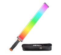 Walimex pro LED Rainbow Stick RGB - 495 x 62 x 35 mm - 18 W - 1048 Lumen - Tube Lumineux Bi-Color avec contrôle Via Application, CRI, TLCI 97+, Fonctionne avec Adaptateur Secteur ou 2 Batteries NP-F