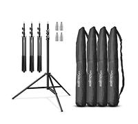 Walimex pro Lot de 4 trépieds WT-806 - Amortisseur, Hauteur Max 256 cm, pour Ring Light, réflecteur