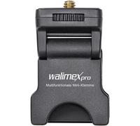 Walimex pro Mini Pince Multifonction - Support LED avec Filetage 1/4"", Charge maximale 350 g, Caoutchouc antidérapant, Pince Universelle pour Smartphones, tablettes et Ordinateurs Portables