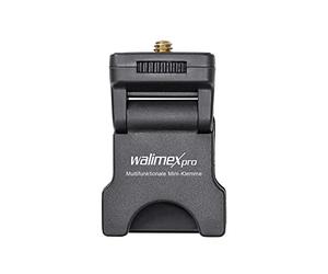 Walimex pro Mini Pince Multifonction - Support LED avec Filetage 1/4", Charge maximale 350 g, Caoutchouc antidérapant, Pince Universelle pour Smartphones, tablettes et Ordinateurs Portables