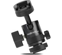 Walimex Pro Mini tête sphérique avec Griffe de Flash et raccord 1/4" I orientable des Deux côtés à 180° I pour appareils Photo, trépieds, microphones, LED I Tête de trépied Simple Shoe en aluminium I